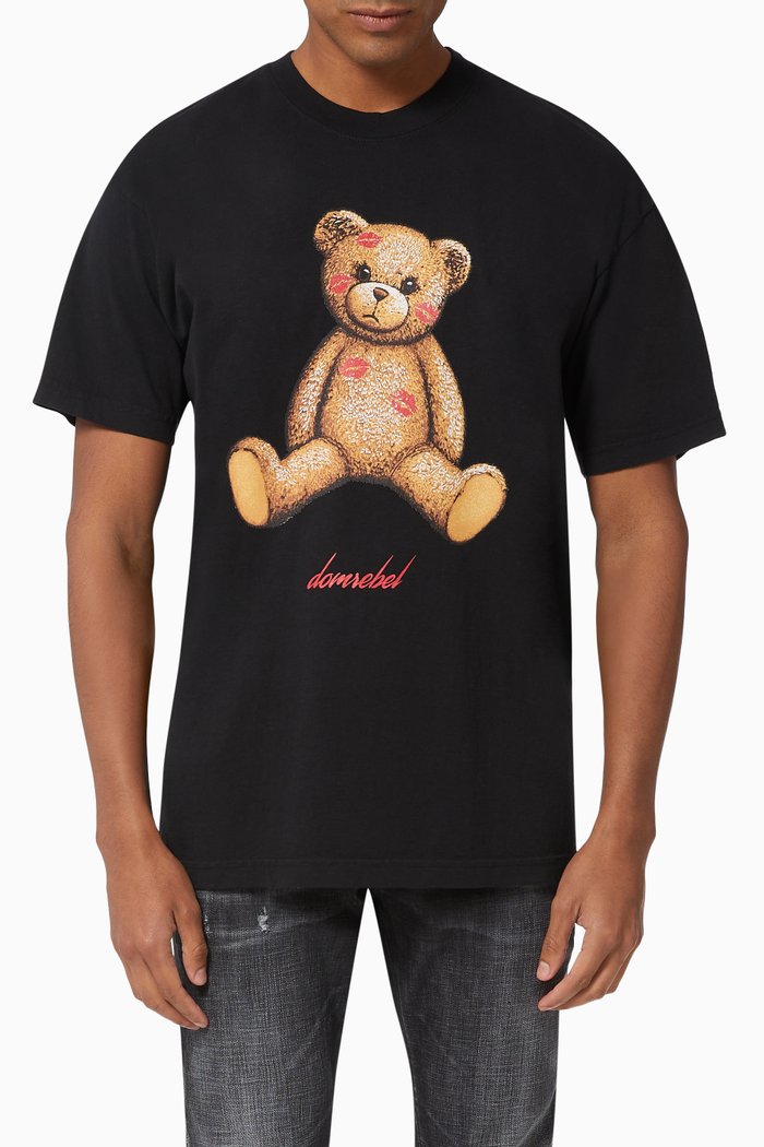 

Smooch Box Cotton T-shirt, Black
