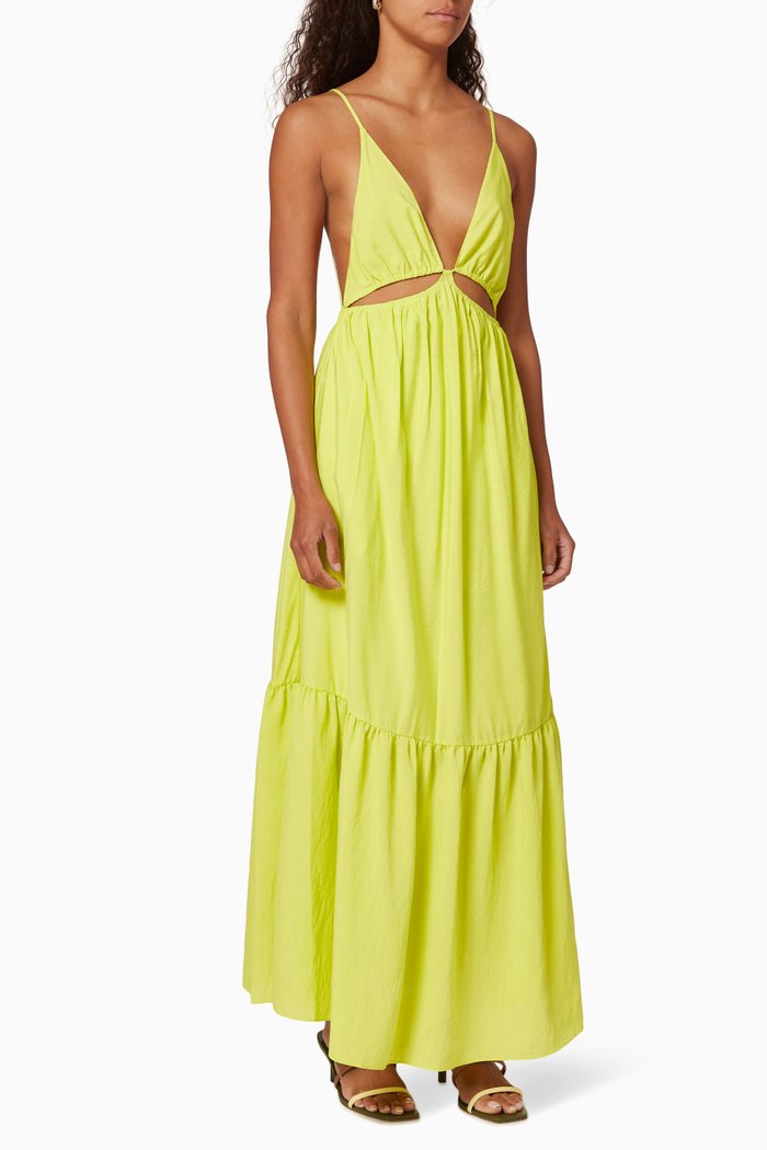 

Calliope Cut-Out Dress, Yellow
