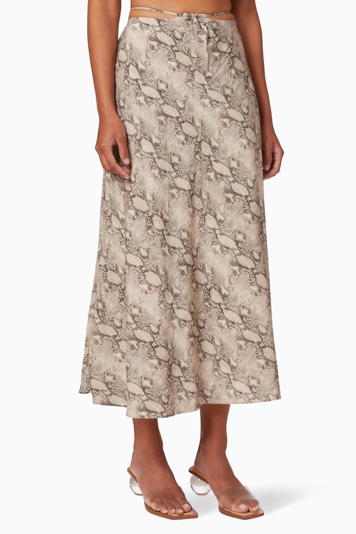 

Shiloh Animal Print Midi Skirt, Multicolour