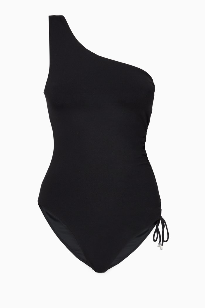 

Addyson One-Shoulder Swimsuit, Black