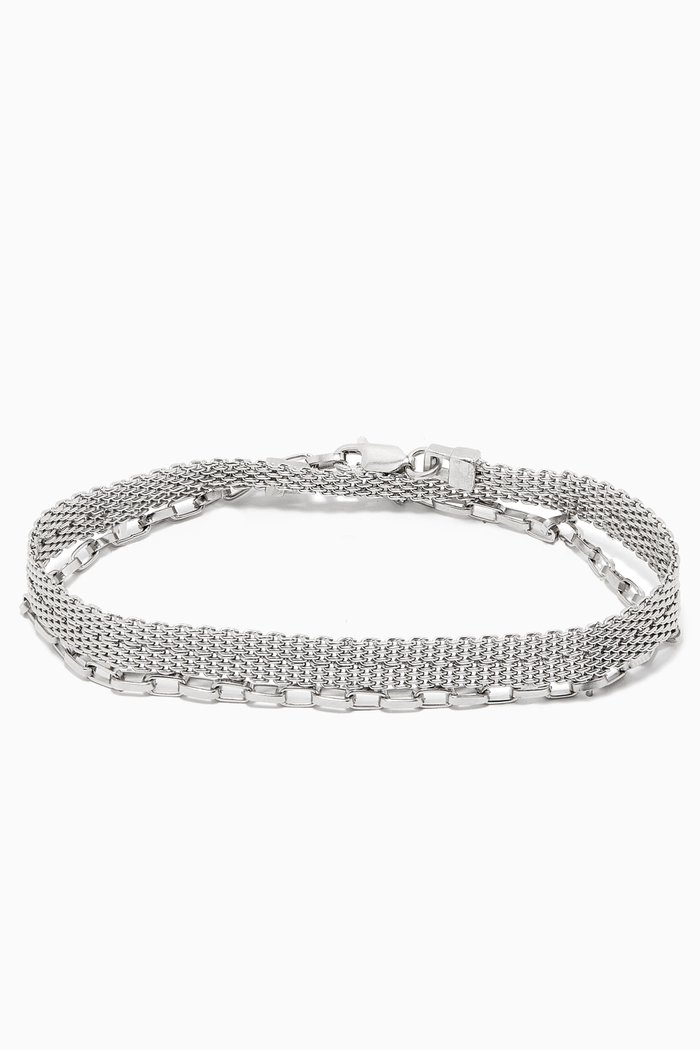 

The Austin Micro Mesh Bracelet in Silver Plating