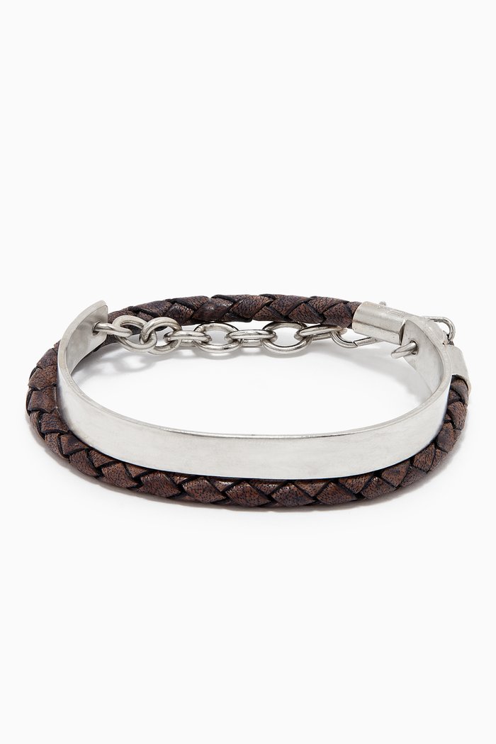 

The Julien Cuff with Silver Plating in Leather