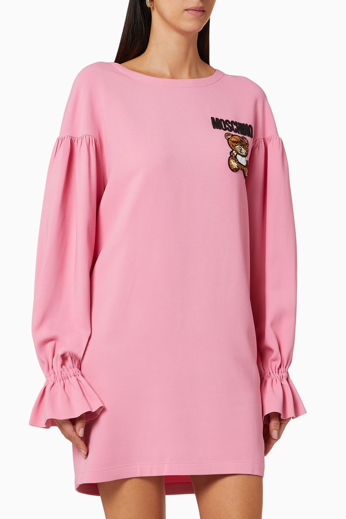 Embellished Logo Dress, Pink