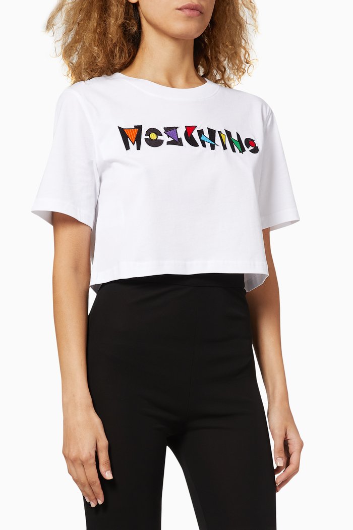 

Logo Print Cotton T-Shirt, White