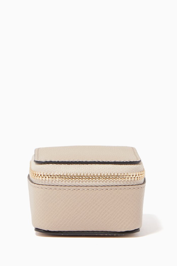 

Panama Small Trinket Case in Crossgrain Leather, Neutral