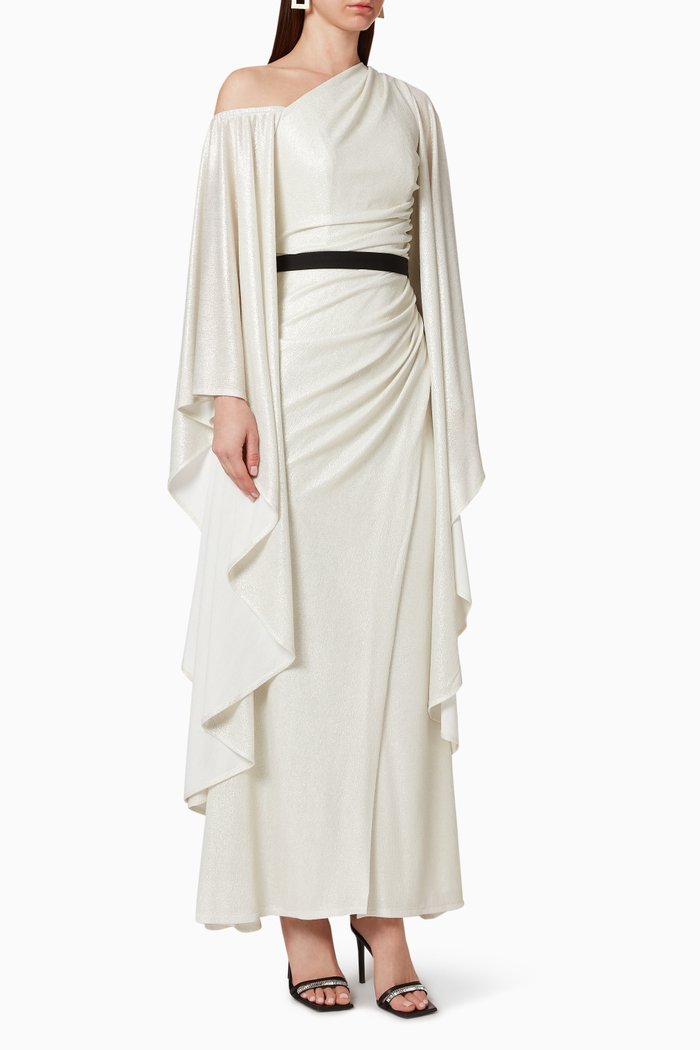 

Ruched Cocktail Dress, Silver