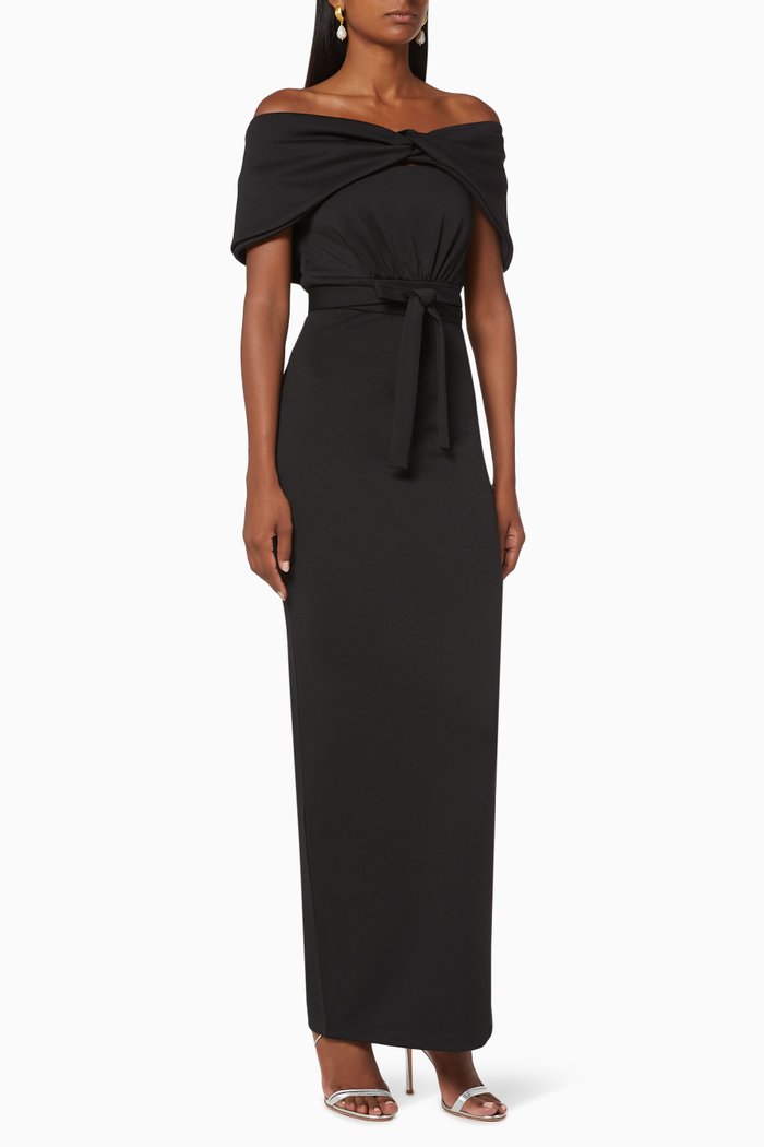 

Knot Belted Dress, Black