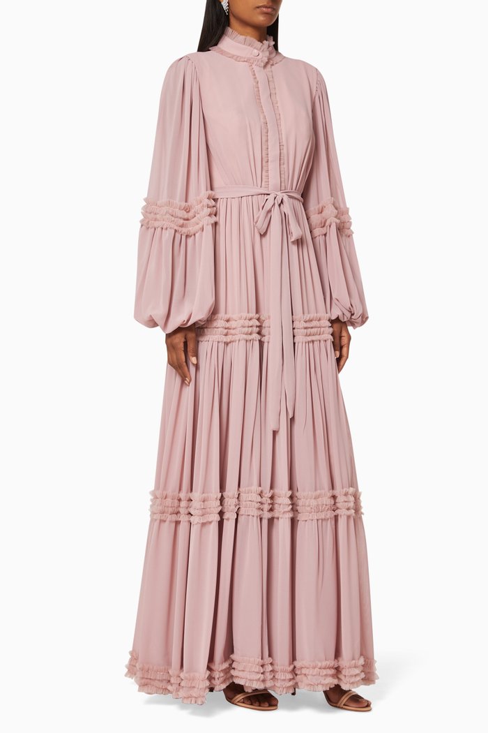 

Tiered Ruffle Dress, Pink