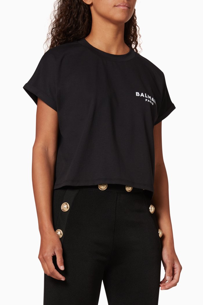 

Logo Cropped T-shirt, Black