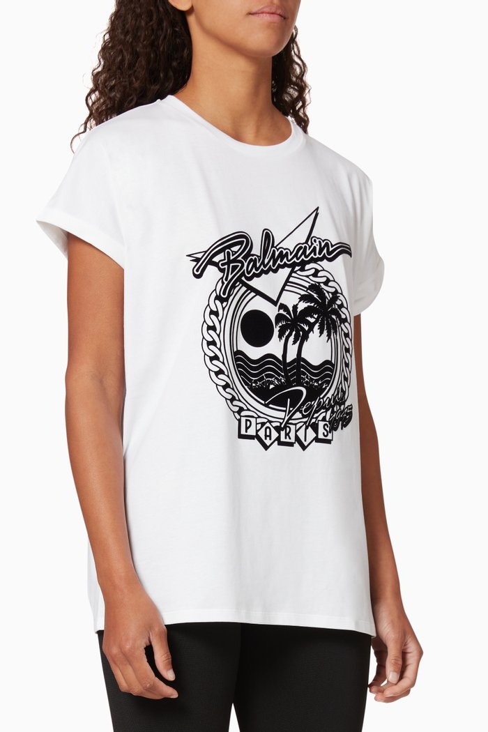 

Palm Tree Cotton T-shirt, White