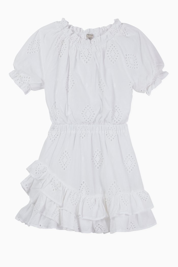 Cotton Allover Eyelet Dress, White