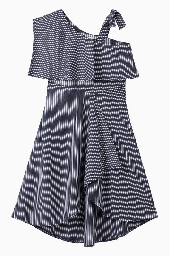 

Asymmetrical High Low Dress, Blue