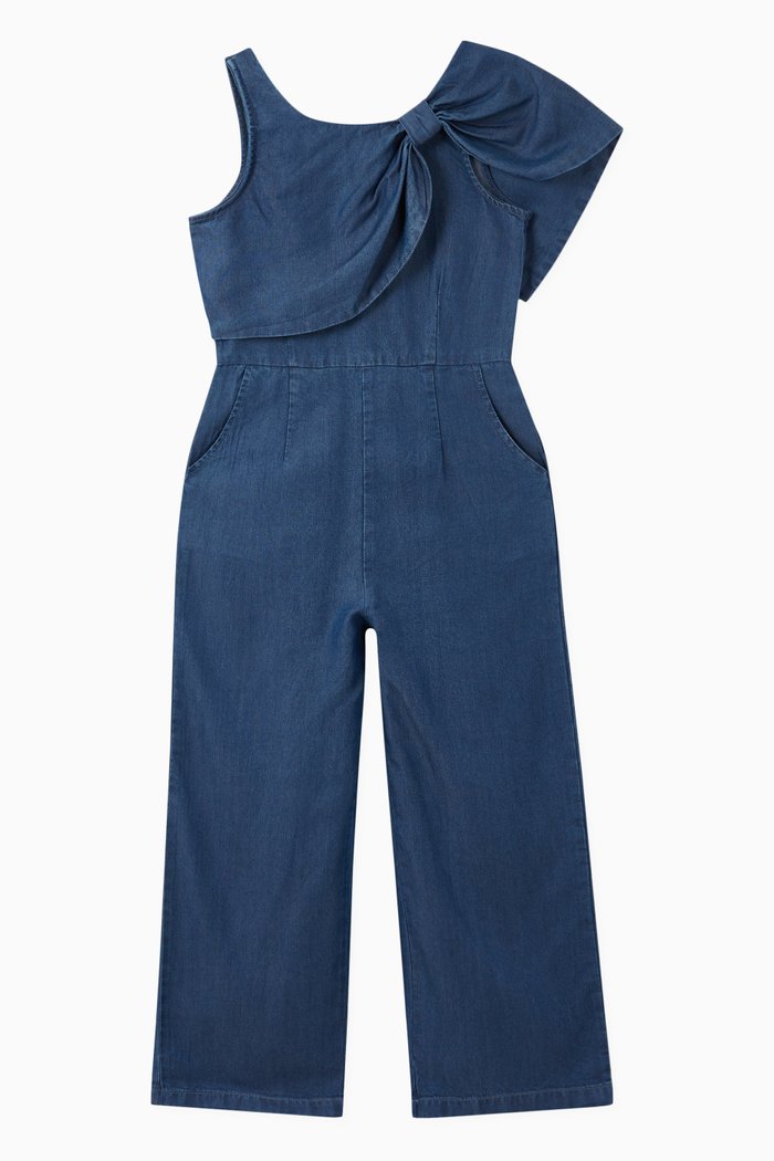 

Twist Wrap Wide Leg Jumpsuit, Blue