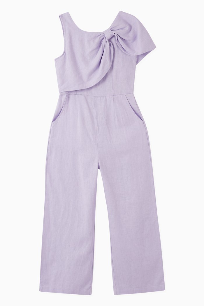 

Twist Wrap Wide Leg Jumpsuit, Purple