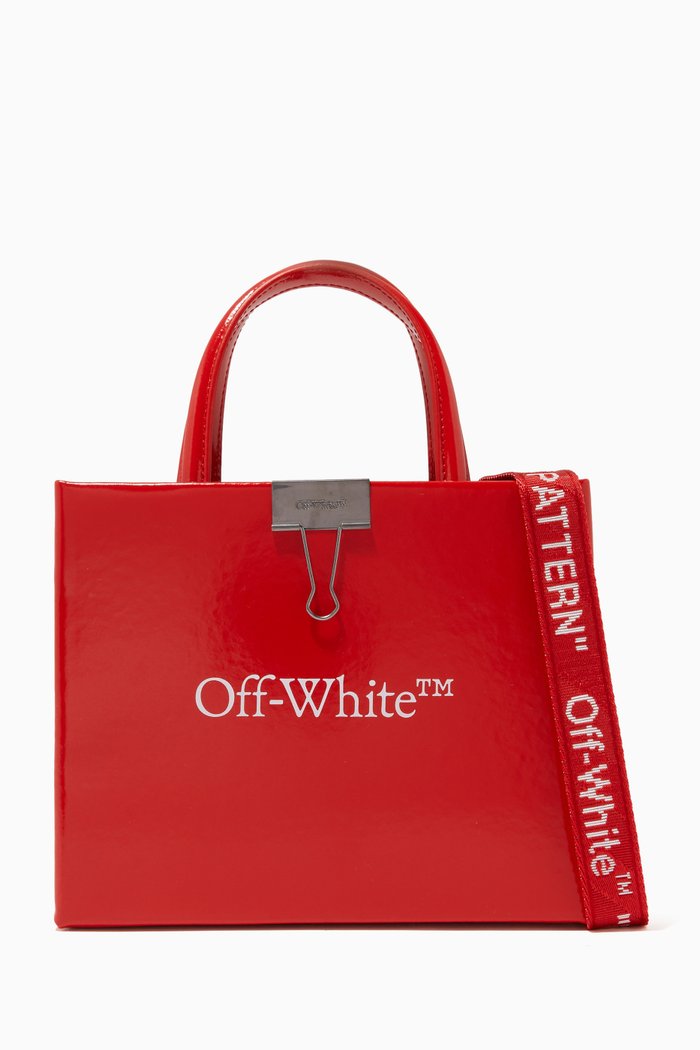 

Logo Mini Box Bag in Leather, Red