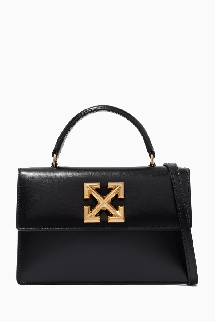 

1.4 Twist Jitney Tote Bag in Leather, Black