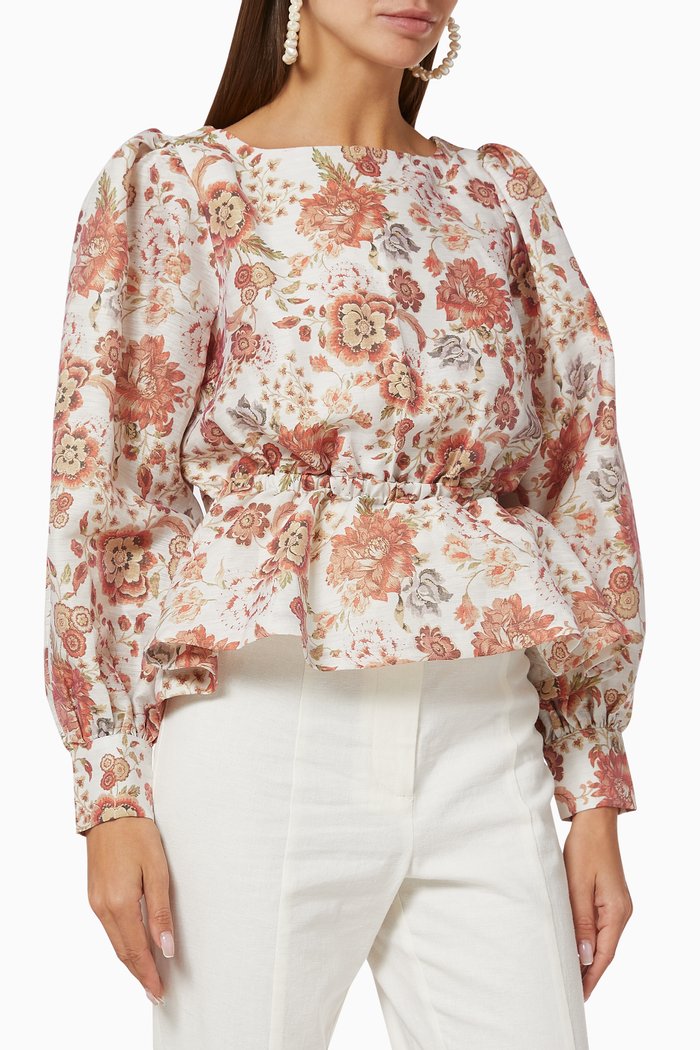 

Nu Boheme Floral Top, White