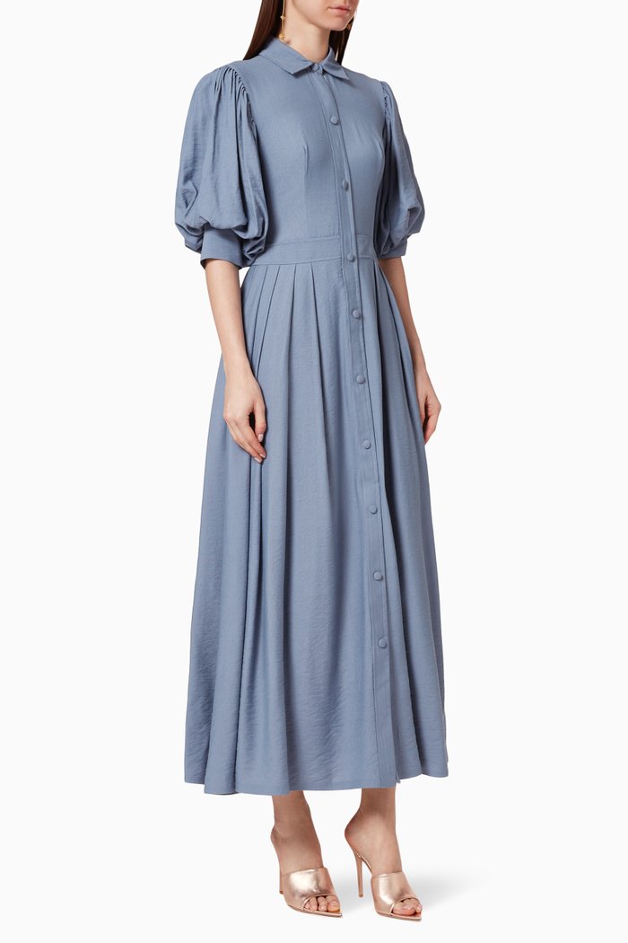 

Cotton Shirt Dress, Grey