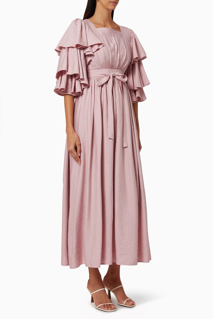 

Tiered Frill Dress, Pink