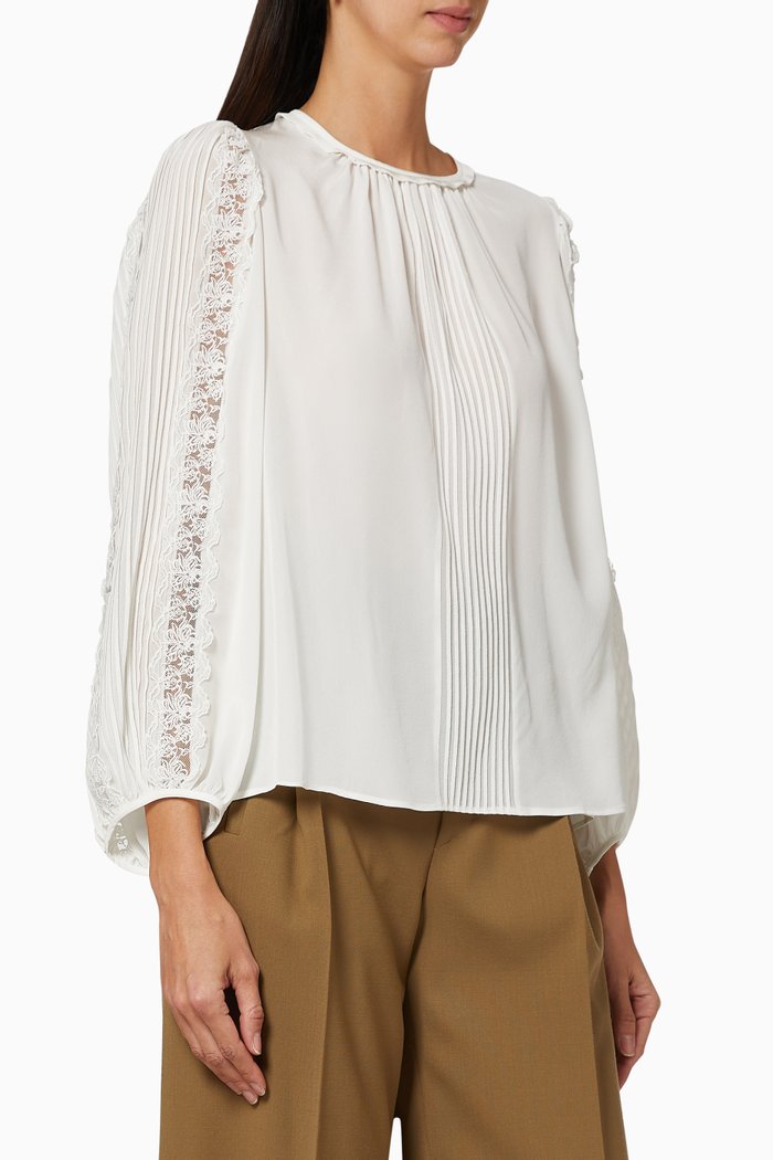 

Silk Georgette Blouse, White