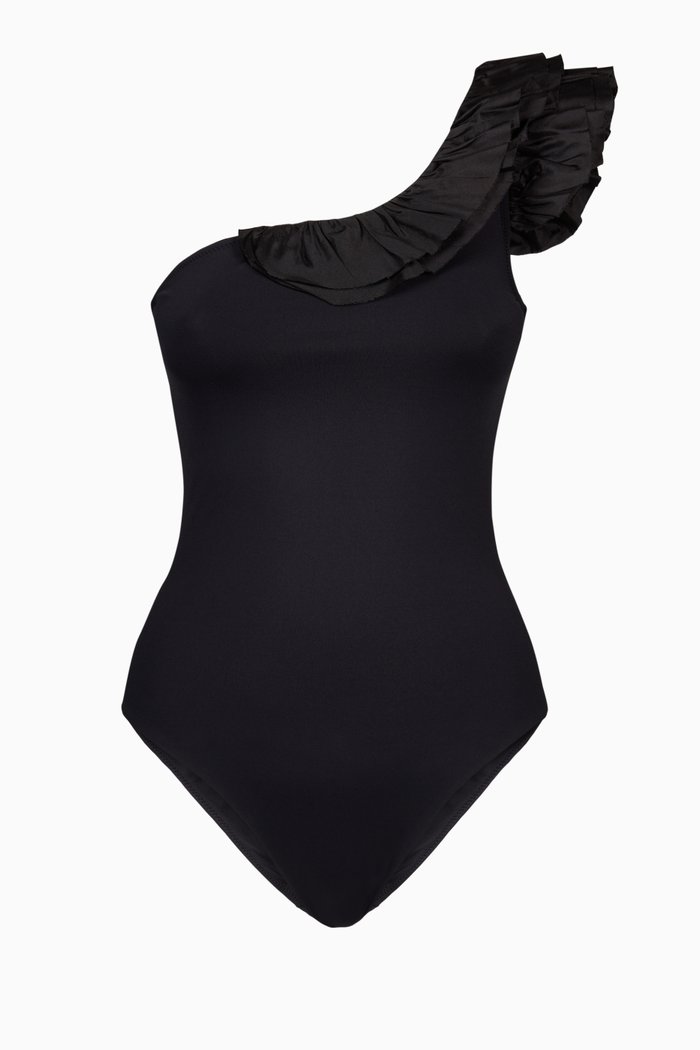 

Peony One-Piece Swimsuit, Black