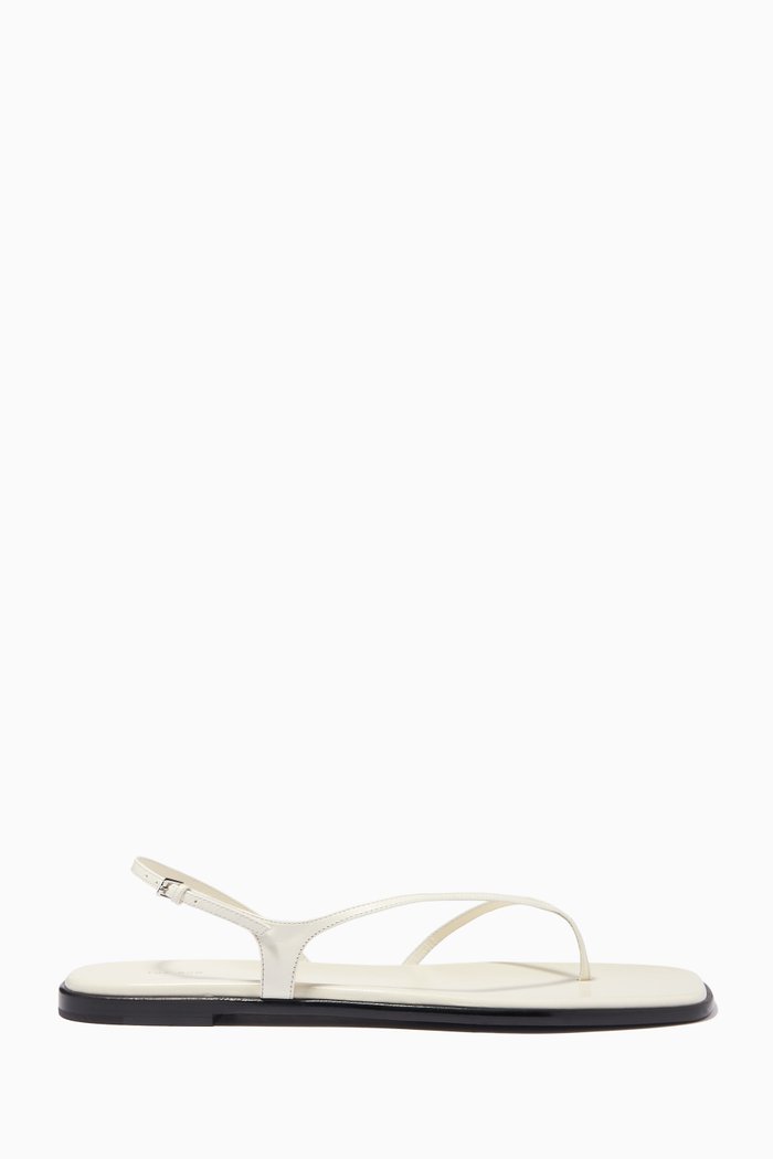 

Constance Flats in Leather, White