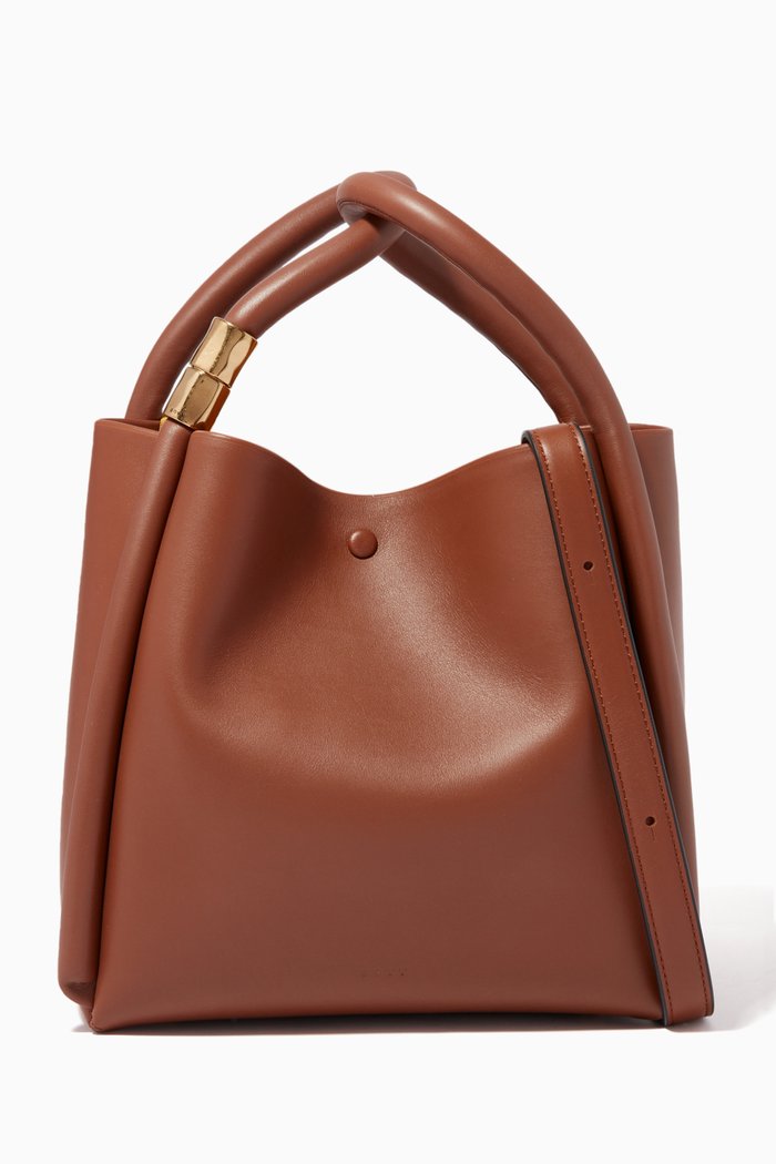 

Lotus 20 Tote Bag in Calfskin, Brown