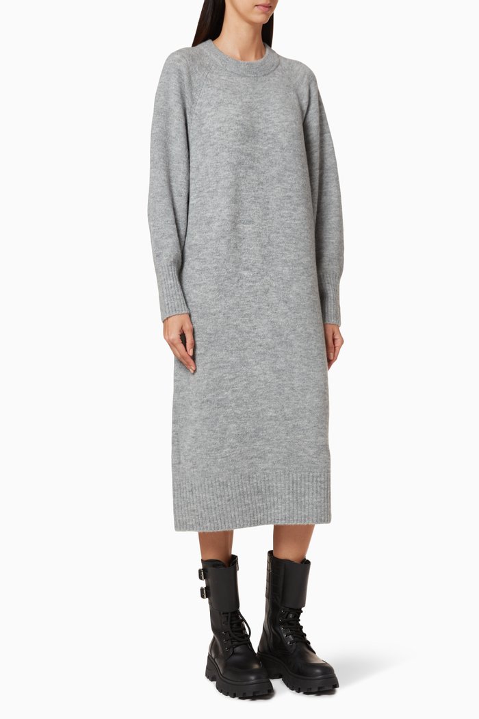 

Knit Midi Dress, Grey