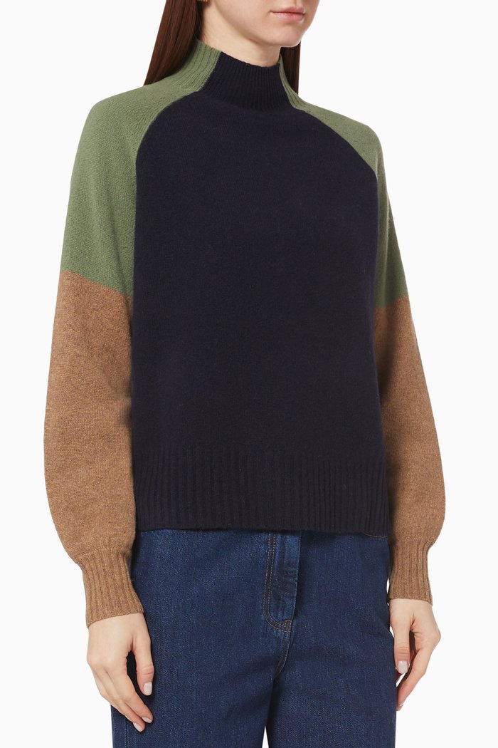

Colour Block Merino Sweater, Multicolour