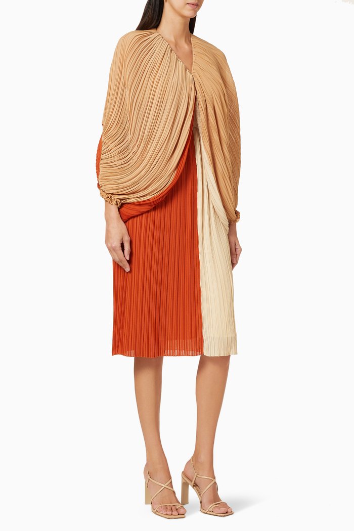 

Colour Block Cape Dress, Multicolour