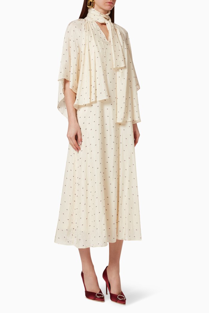 

Printed Layered Dress, Neutral