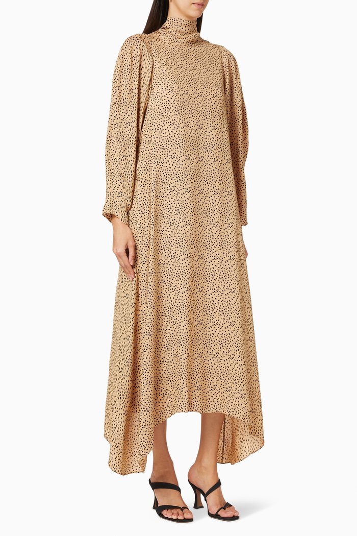 

Asymmetric Printed Dress, Pink