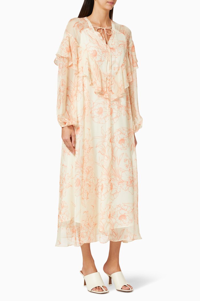 

Printed Frill Dress, Multicolour
