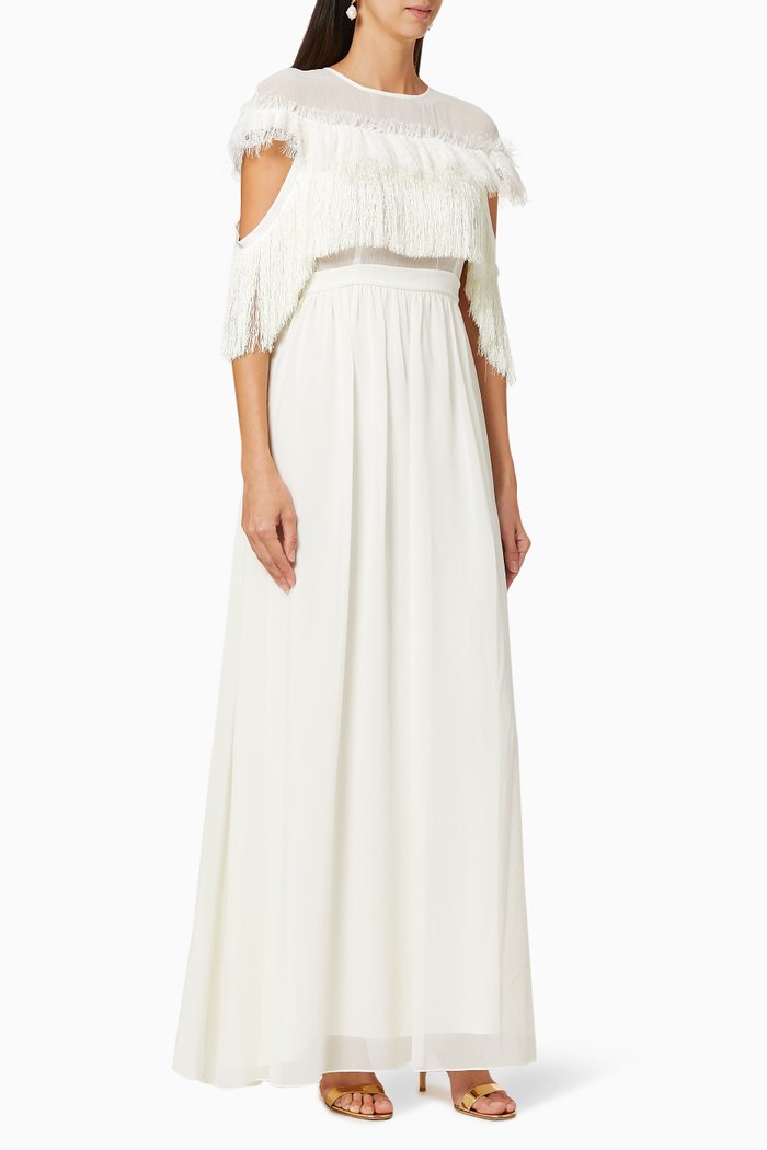 

Fringe Lace Dress, Neutral