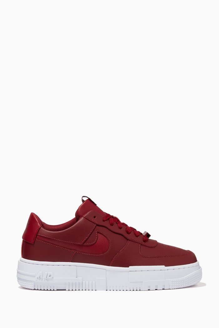 

Nike Air Force 1 Pixel Sneakers in Leather, Red