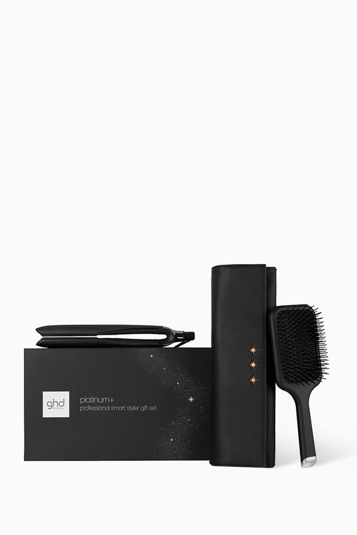 

Platinum+ Hair Straightener and Paddle Brush Gift Set, Colourless
