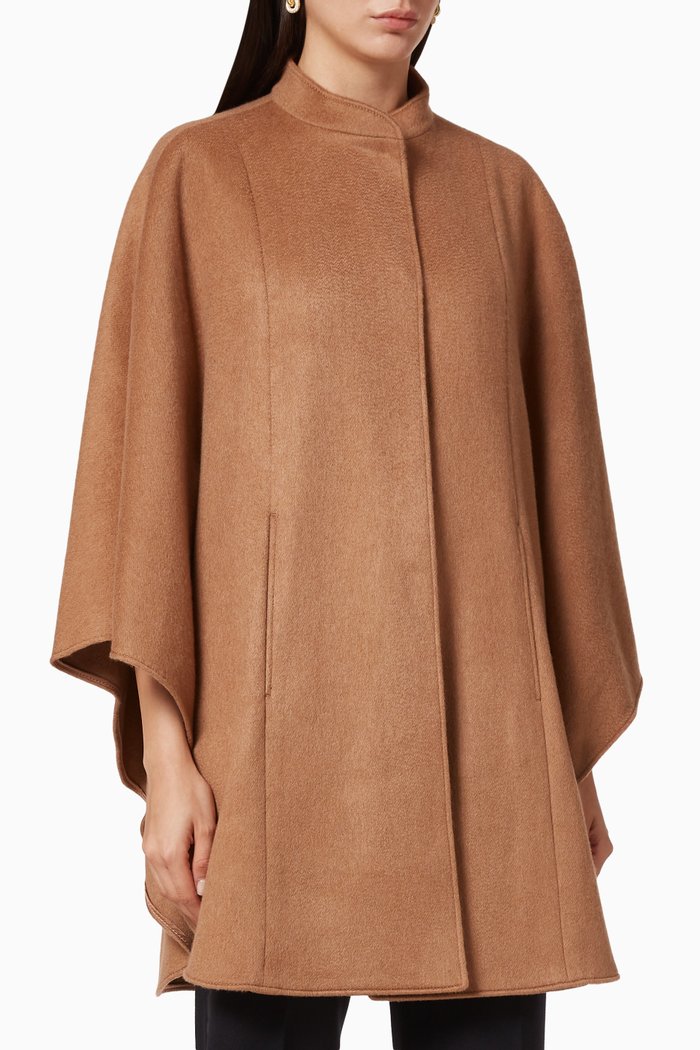 

Addi Wool and Cashmere Cape, Neutral