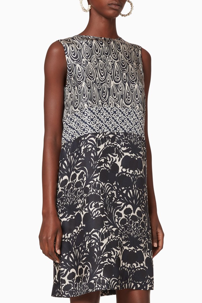 

Livrea Silk Twill Dress, Grey