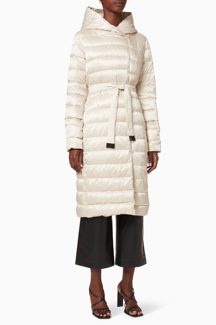

Novelu Down Hooded Coat, Neutral