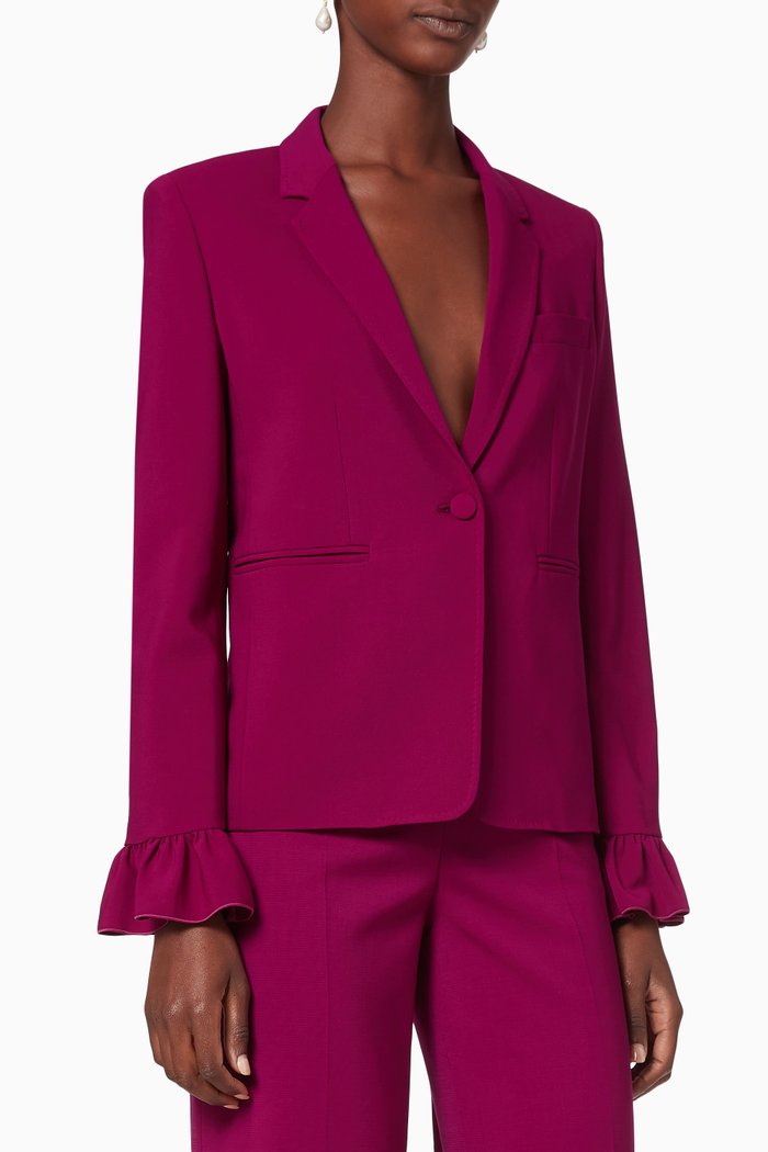 

Daphne Crepe Wool Blazer, Pink