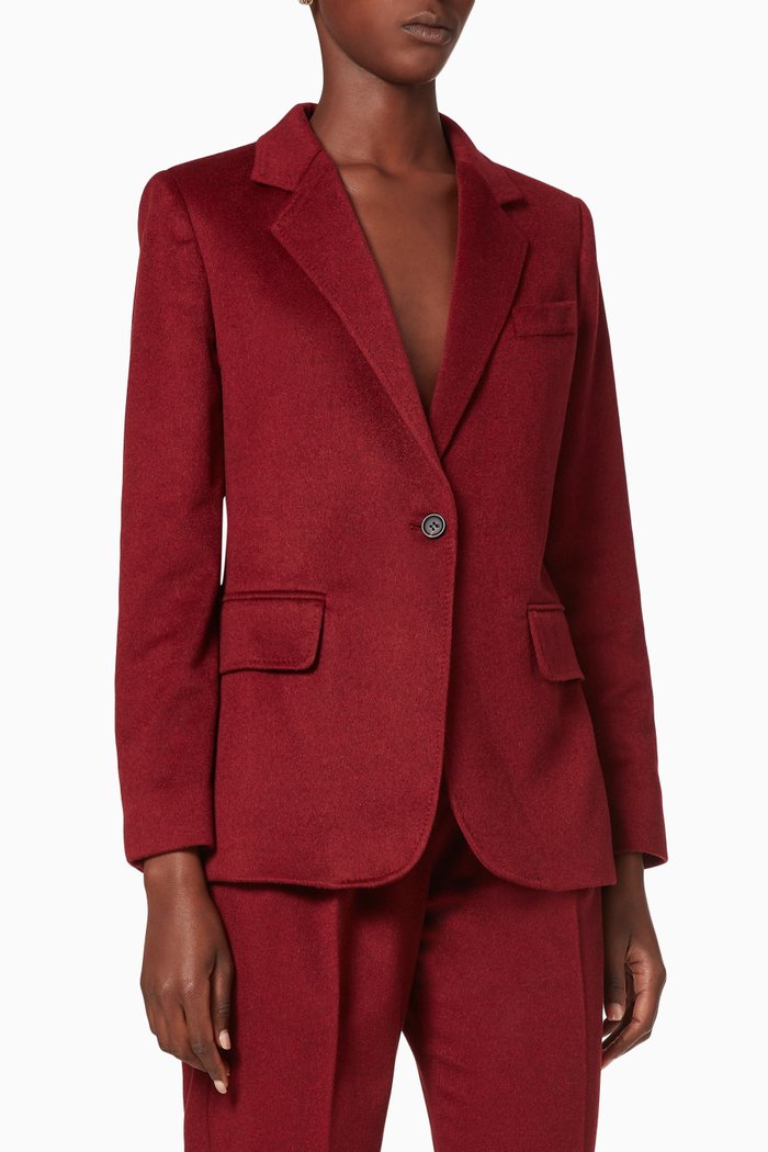 

Derby Wool and Cashmere Blazer, Burgundy