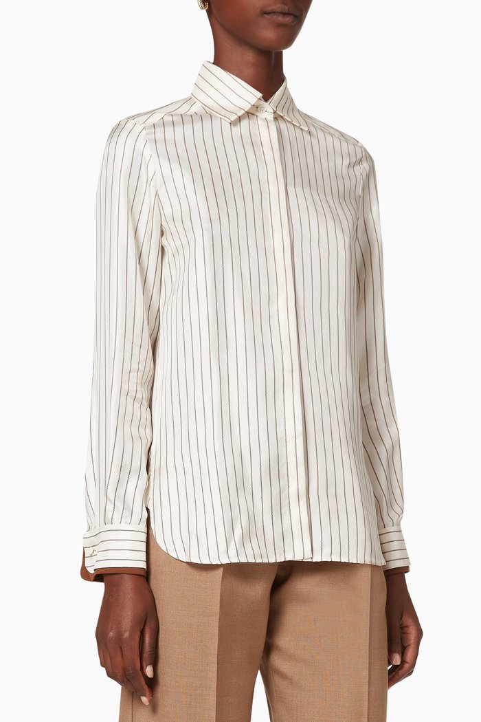 

Pio Silk Shirt, Brown