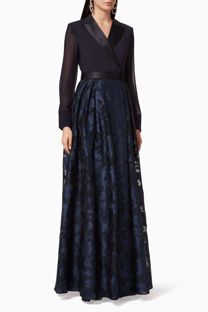 

Luppolo Silk Georgette Dress, Blue