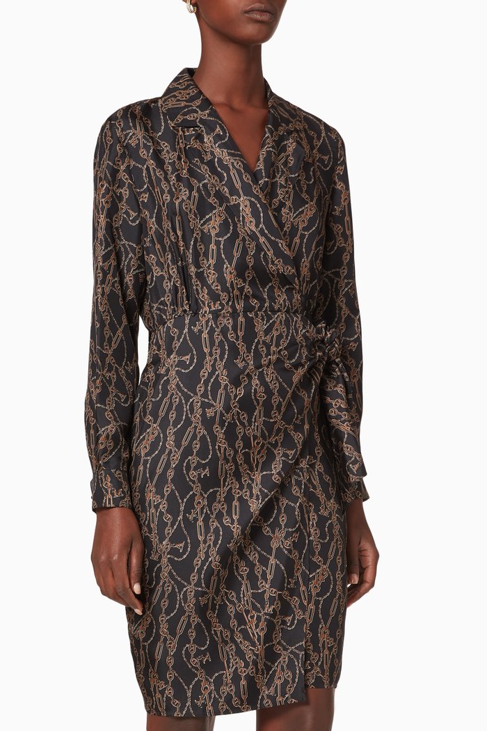 

Grammo Silk Twill Dress, Black