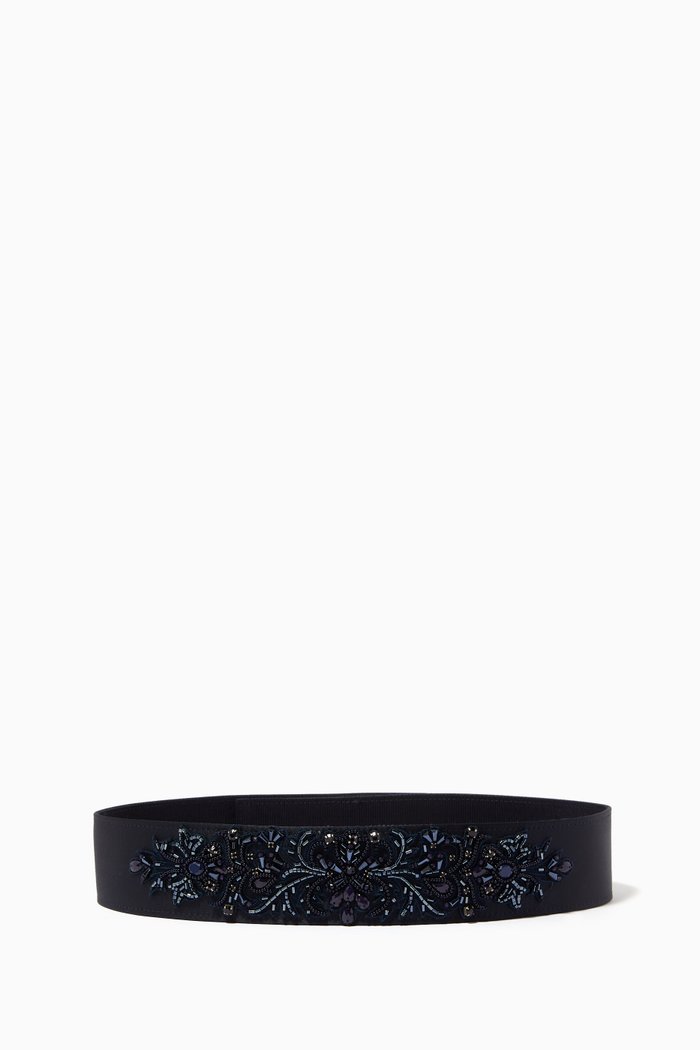 

Jardin Belt in Satin, Blue