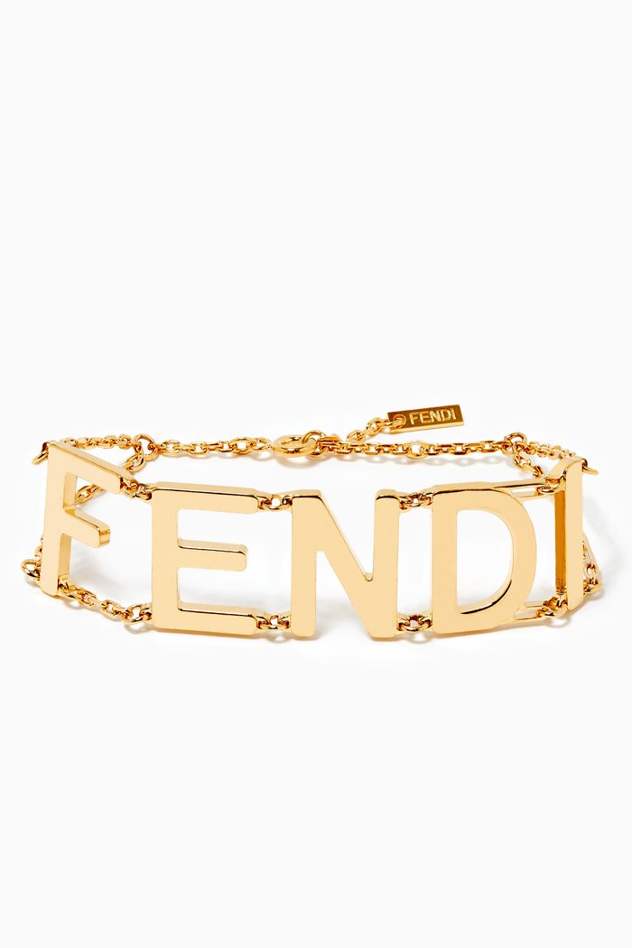 

Signature Logo Bracelet in Metal, Gold
