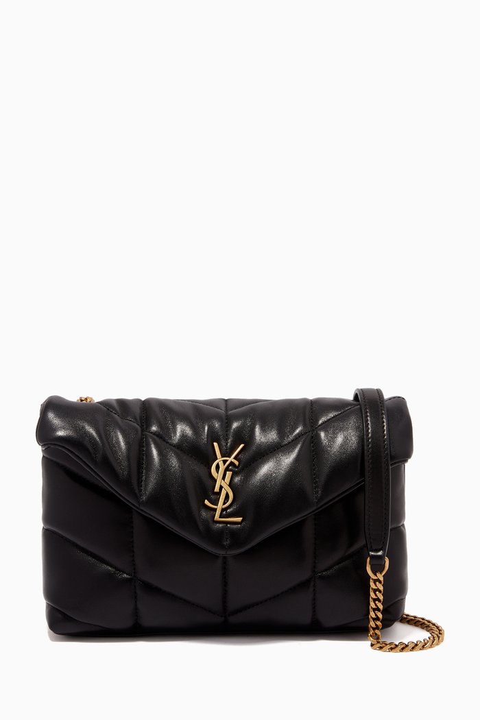 

Loulou Puffer Toy Bag in Quilted Lambskin, Black