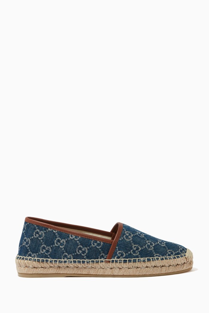 

Pilar Espadrille in GG Jacquard Denim, Blue