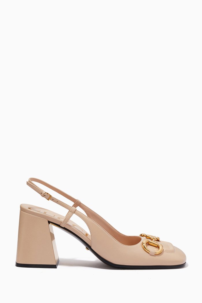 

Horsebit Pumps in Leather, Pink