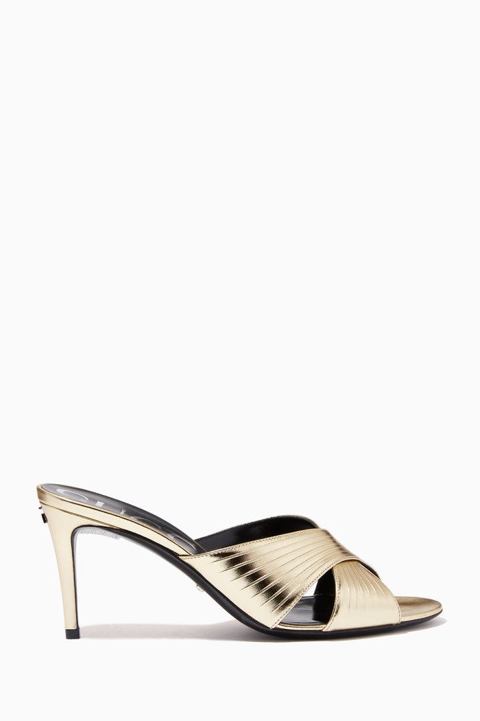 

Betsy Mules in Metallic Leather, Gold